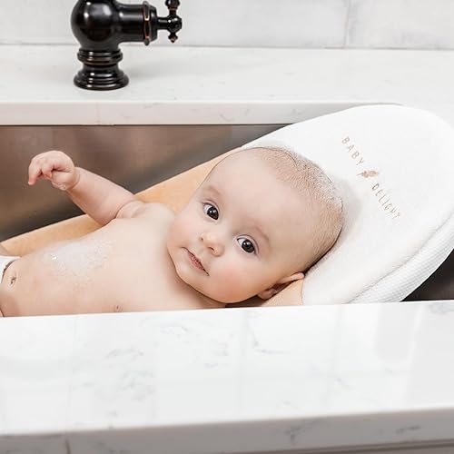 Miniatura 4 de Baby Delight Cushy Nest Cloud - Bañador orgánico prémium para bebé, asiento de baño para bebé, cómodo asiento de baño infantil con soporte, para