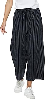 Womens Linen Pants Wide Leg High Waisted Drawstring Casual Loose Pants with Pockets
