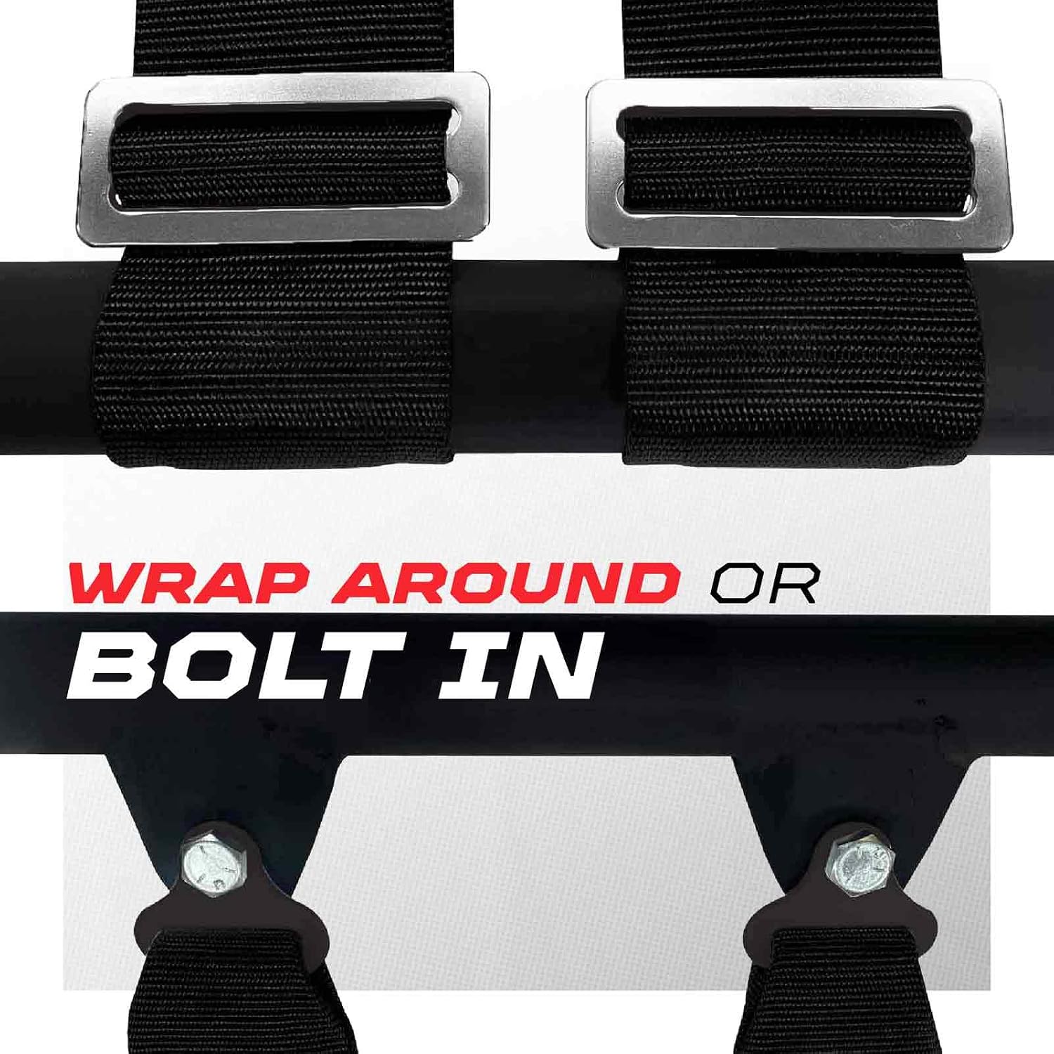 1pc Black 5 Point Harness for Bucket Seat, Latch Release, 9 Color Options, Racing Harness 5 point, Race Car, UTV, RZR [6009]