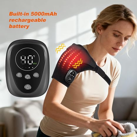 HONGJING Red Light Shoulder Massager with Heat for Pain Relief -Right