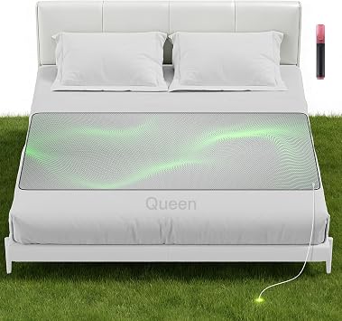 Graphene Grounding Mat for Queen Bed Indoor Earth Therapy for Better Sleep & Energy Boost Conductive Sleep Pad with Grounded Benefits Wellness Gift Kit for Women