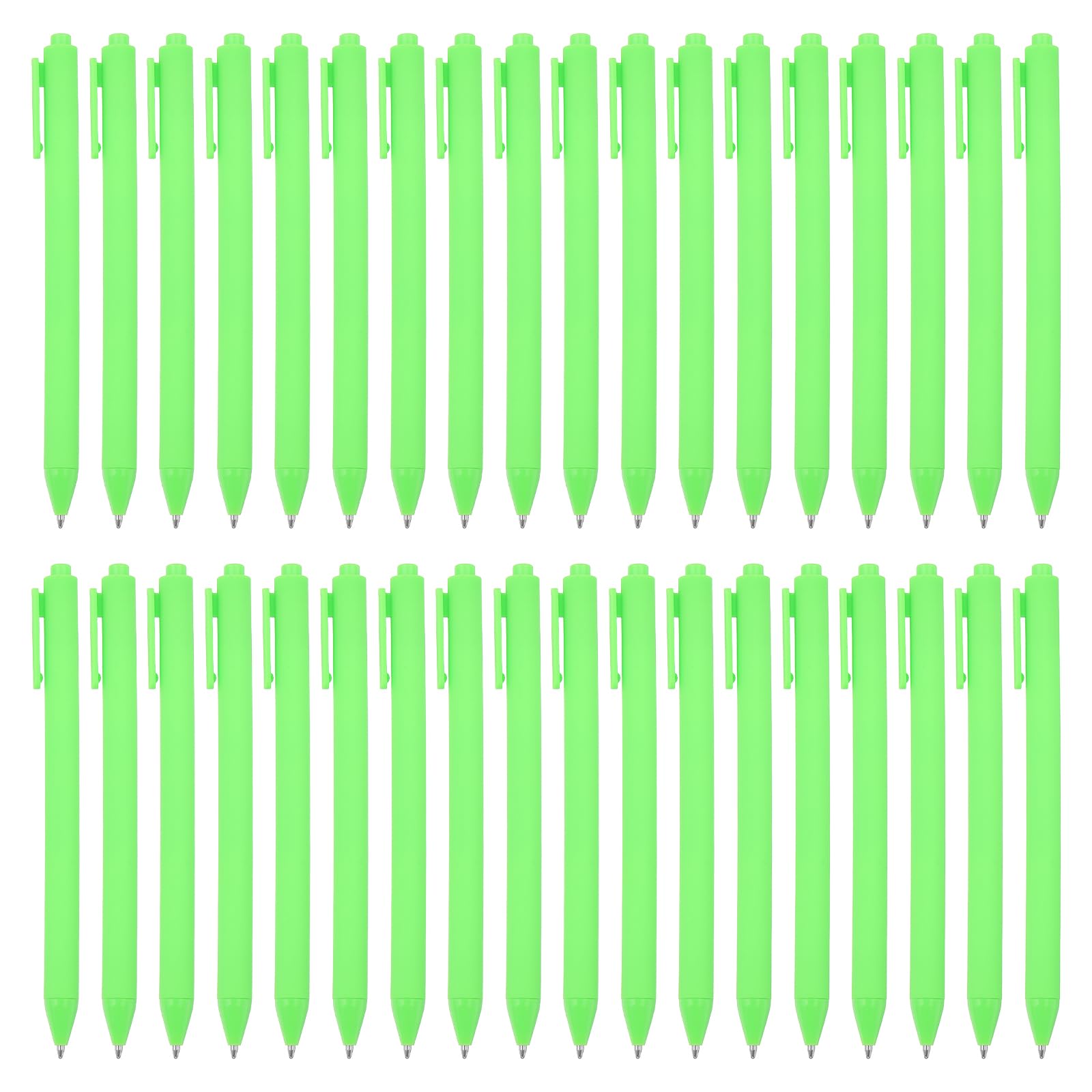 PATIKIL 50 Pack Black Barrel Click Pens, 1.0MM Black Ink Retractable Ballpoint Pens