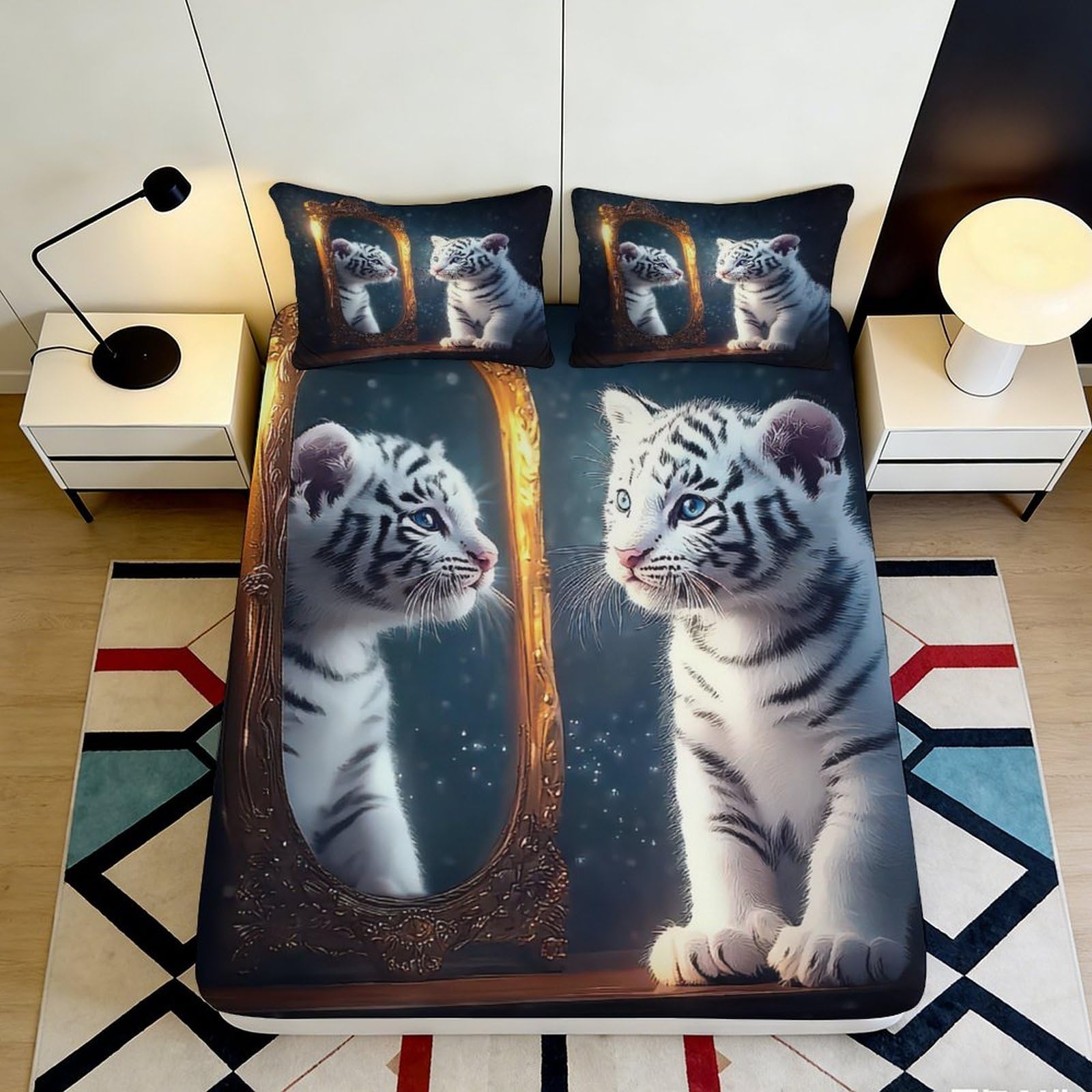 Decorative Poppy Fitted Sheet 3D Printed Microfiber Soft Touch Wrinkle Resistant Bedroom Bed Cover Apartment Bedding 90x200x25cm
