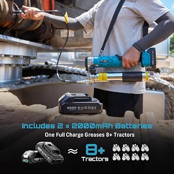 Seesii Innovative 2-in-1 Electric Grease Gun Kit, 12000 PSI High-Efficiency