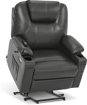 MCombo Power Lift Recliner Chair for Elderly, Heat and Massage R7045