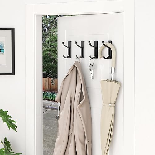 Miniatura 8 de pickpiff Ganchos adhesivos de pared para colgar, sujeción fuerte de 13 libras, colgador adhesivo para abrigo, toalla, bolso, bolsa, para pared,