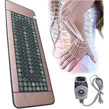 Tourmaline Stone Far Infrared Heating Pad for Neck, Back & Shoulder, Natural Jade And Tourmaline Heating Pad, Soft Mesh Negative Ion Mat with Smart Remote Controller,70x190cm [Energy Class A]
