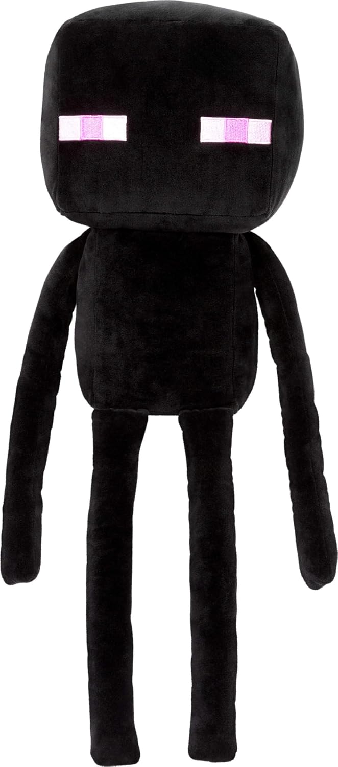 Mattel Minecraft Jumbo Plush Toy, Enderman Collectible Soft Doll Inspired by the Video Game, 16-inch Collectible