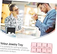 Vista 2 de USHOBE 3pcs Display Tray Jewellery Velour Jewelry Tray Jewelry Organizer Clear Cajas Organizadoras Jewelry Storage Organizer Jewlery Tray 2 Tier