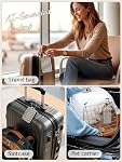 Seorsok 2Pcs Luggage Travel Tags for Suitcases,Cute Black Striped PU Leather Name Tag with Privacy Cover & ID Label Address Card and Durable Metal Ring Suitable for Men Women Handbags Backpack,Brown