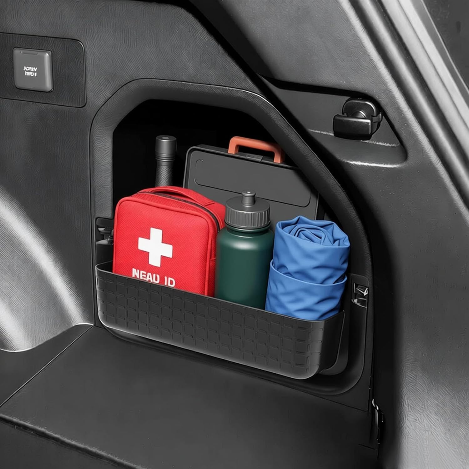2026 RAV4 Cargo Side Organizer, for Toyota RAV4 (LE/SE/XLE Premium/Woodland/XSE/Limited/GR Sport), Durable ABS Cargo Trunk Pocket Insert 2026 RAV4 Accessories