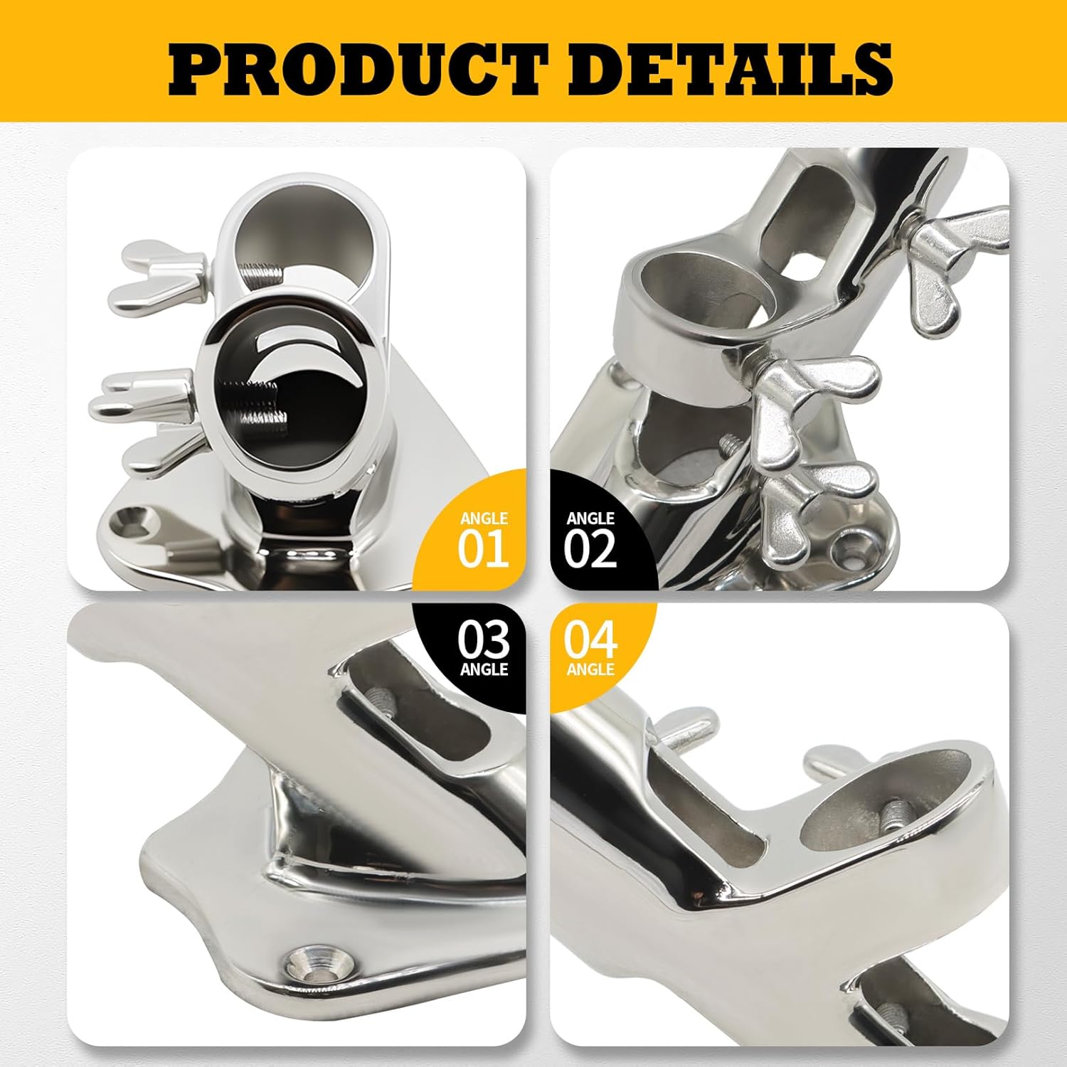 1 Inch Heavy Duty Flag Pole 316 Stainless Steel Holder Outdoor Flag Holder Flag Pole Mount - Image 2