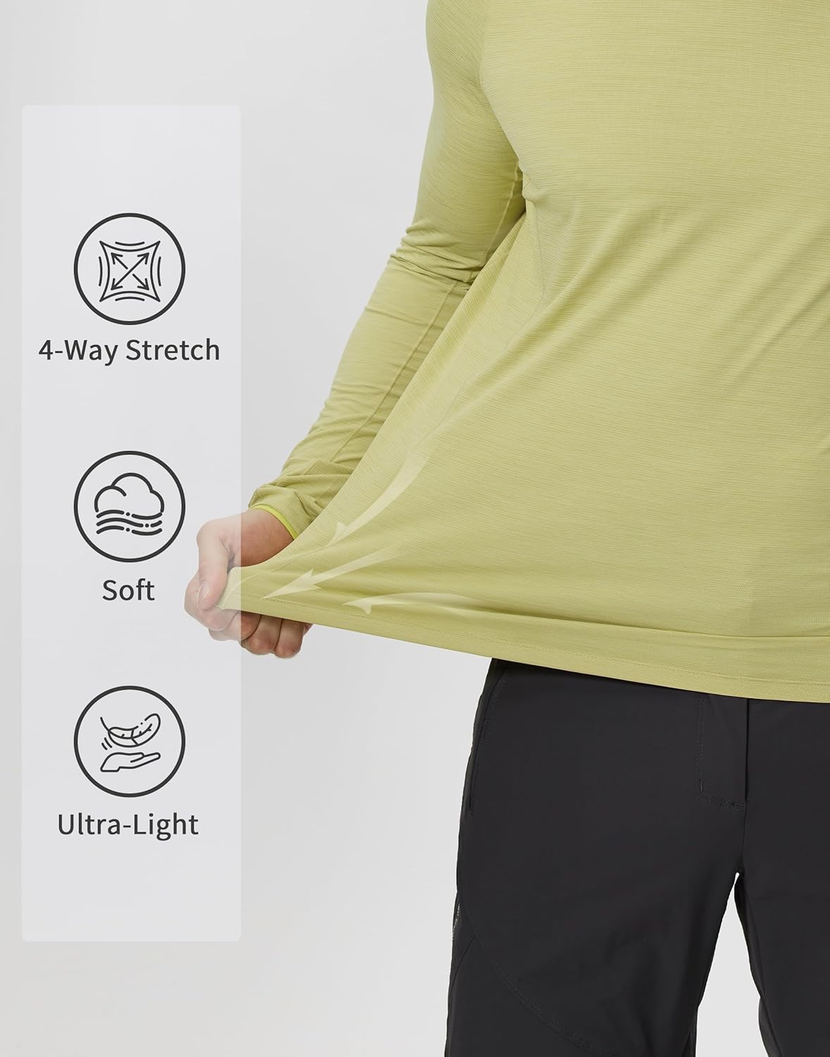 Pioneer Camp Men's Long Sleeve Shirt Quick Dry Moisture Wicking Workout Tee Shirts Lightweight Athletic Tshirts Running Gym - Image 5