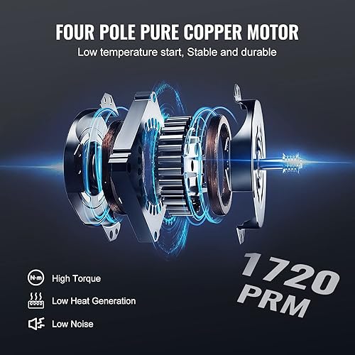 Miniatura 3 de VEVOR Cámara de vacío de 5 galones y kit de bomba de 3.5 CFM, kit de cámara de desgasificación al vacío con tapa de vidrio templado, bomba de vacío