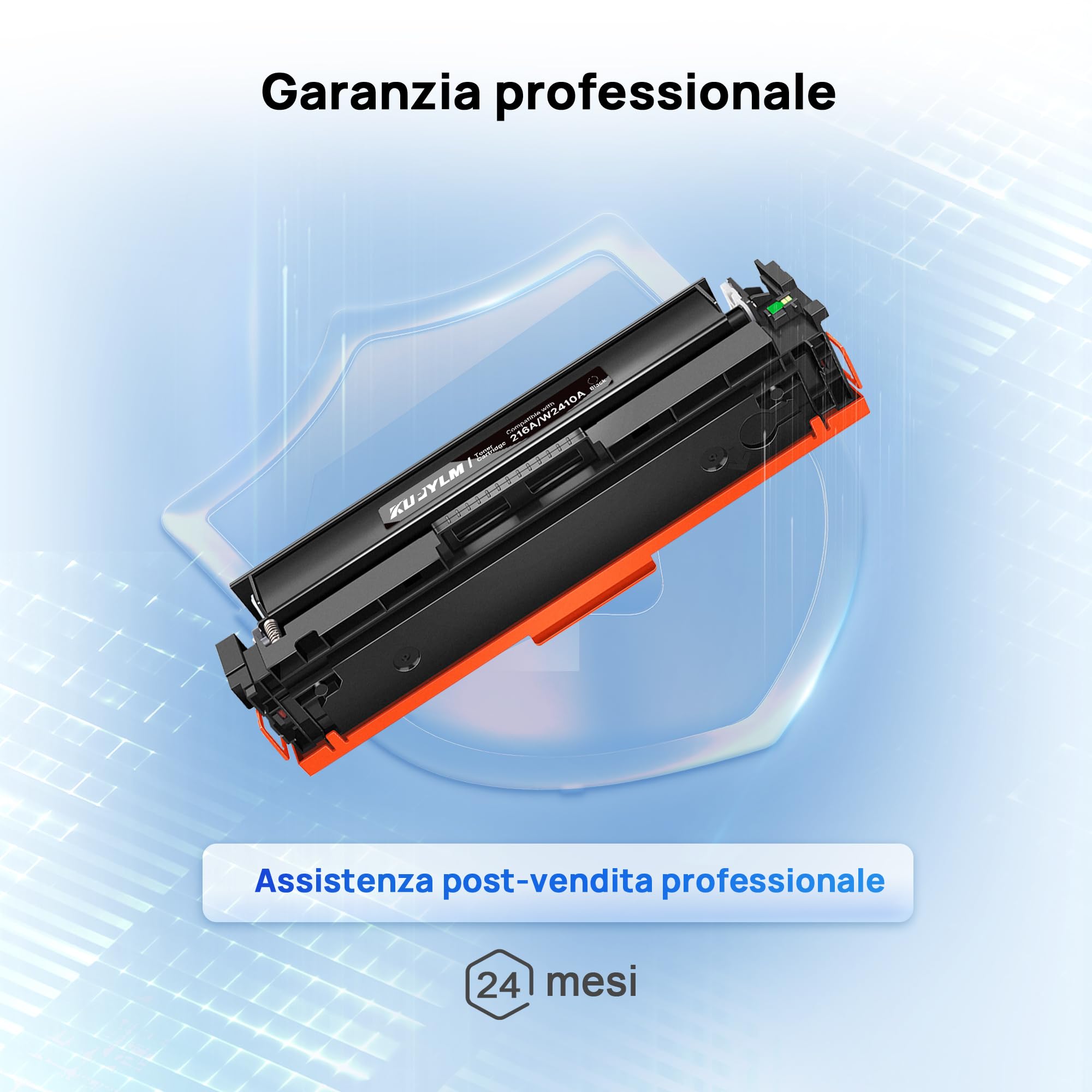 KUPYLM 216A W2410A Toner Con Chip Compatibile per HP W2410A 216A (4-Pack)