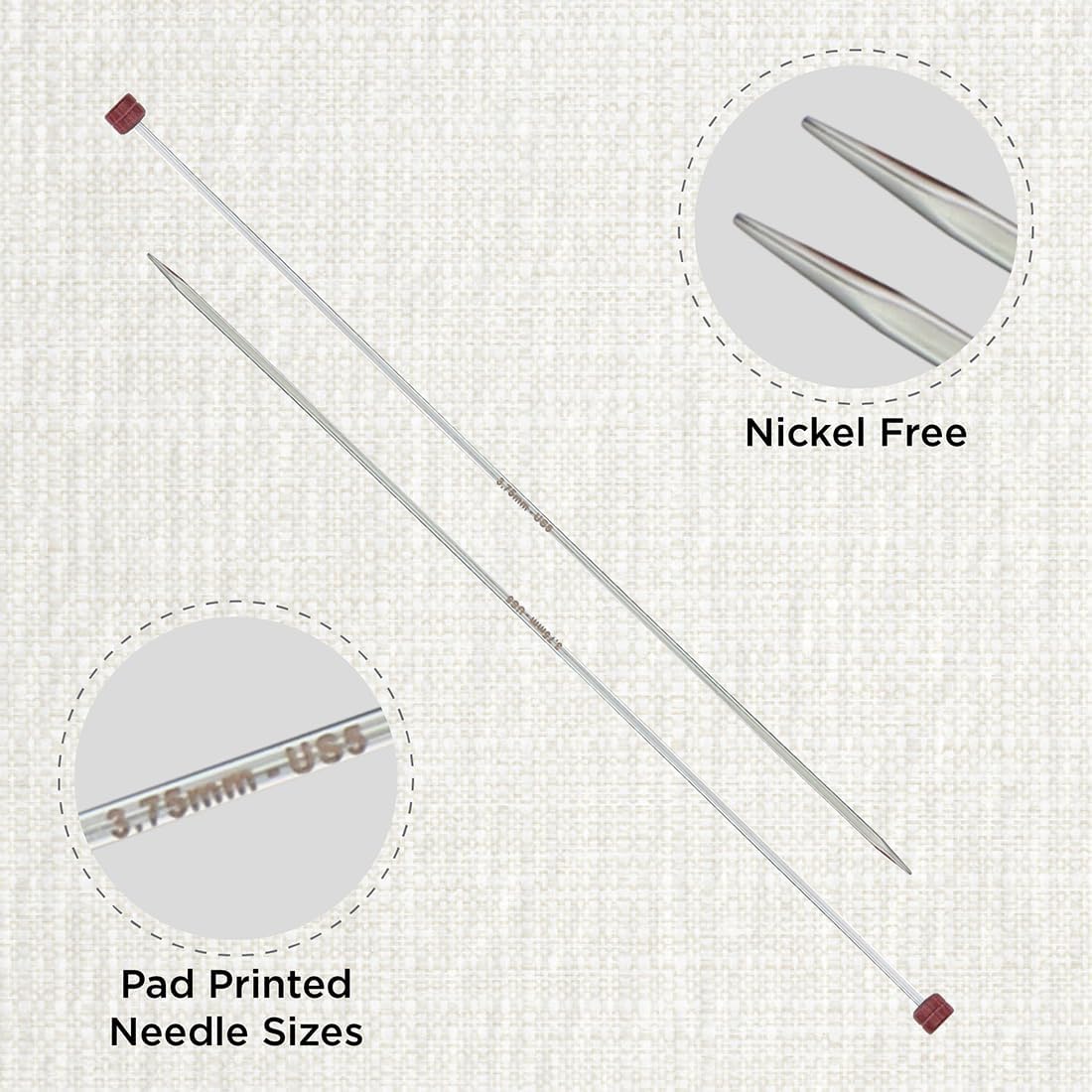 KnitPro Nova Cubics Single Pointed Needle 10" (25cm) | US Size 5 (3.75mm)