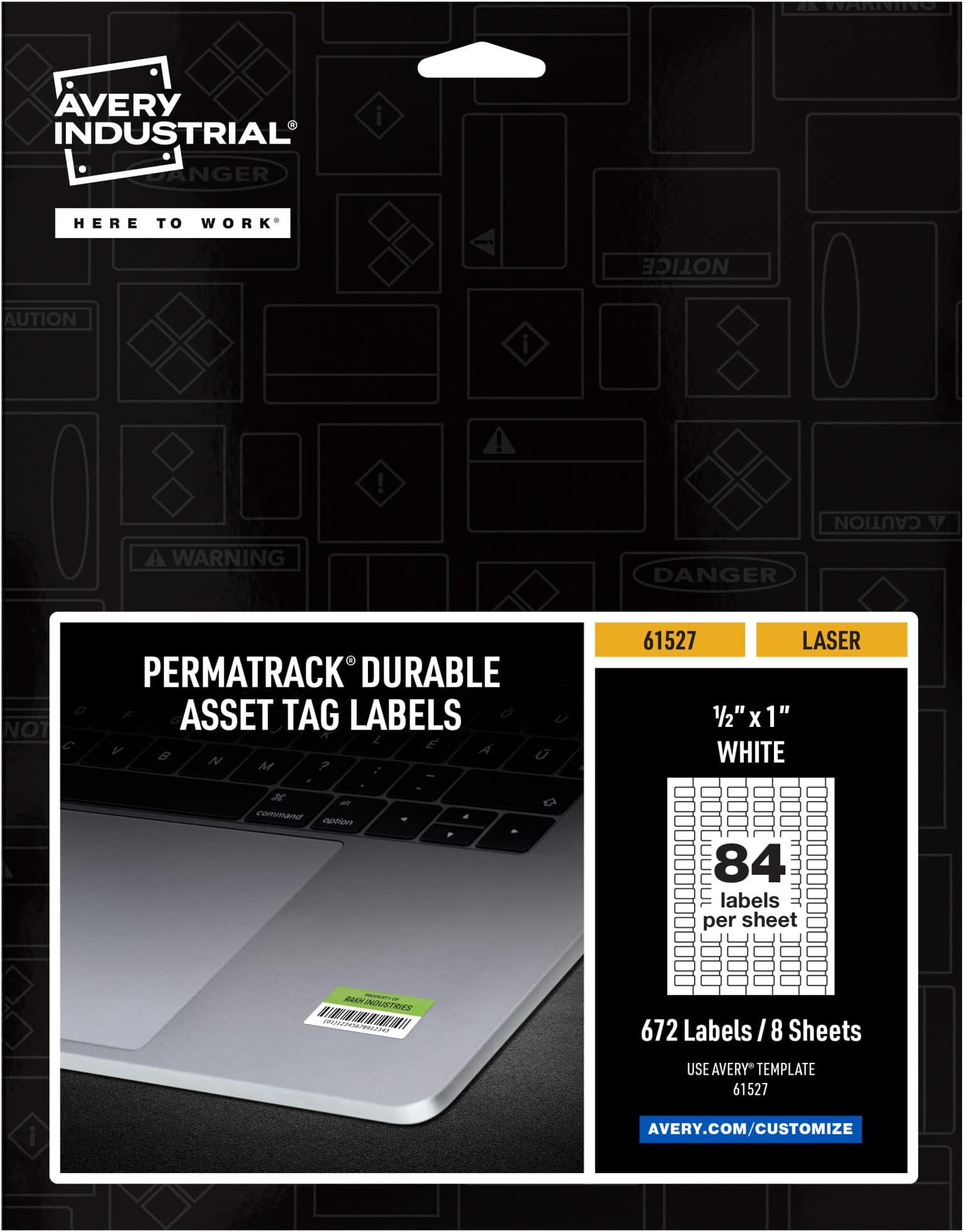 Amazon.com : Avery White Asset Tag Labels, 1/2" x 1", Laser Printable ...