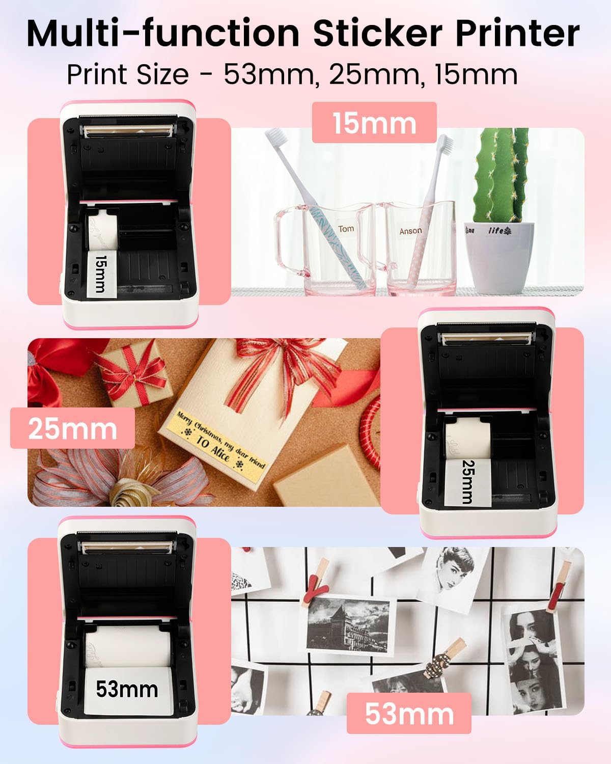 Phomemo M02 Pro multi-size printing