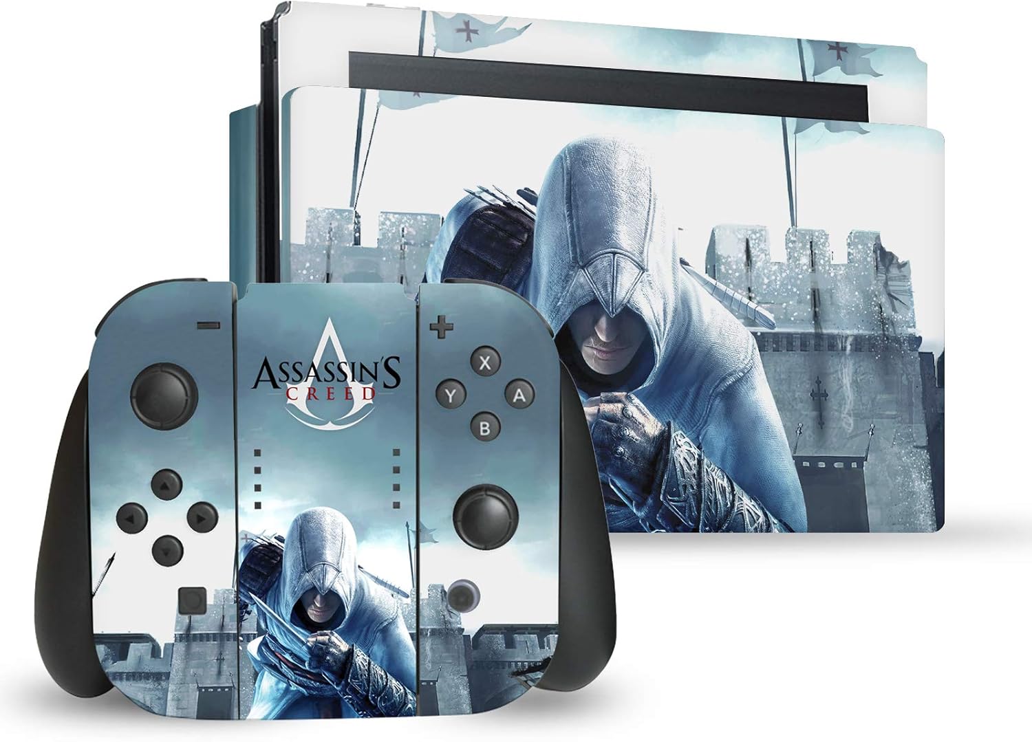 Head Case Designs Officially Licensed Assassin's Creed Altaïr Hidden Blade Key Art Vinyl Sticker Gaming Skin Decal Cover Compatible With Nintendo Switch Console & Dock & Joy-Con Controller Bundle