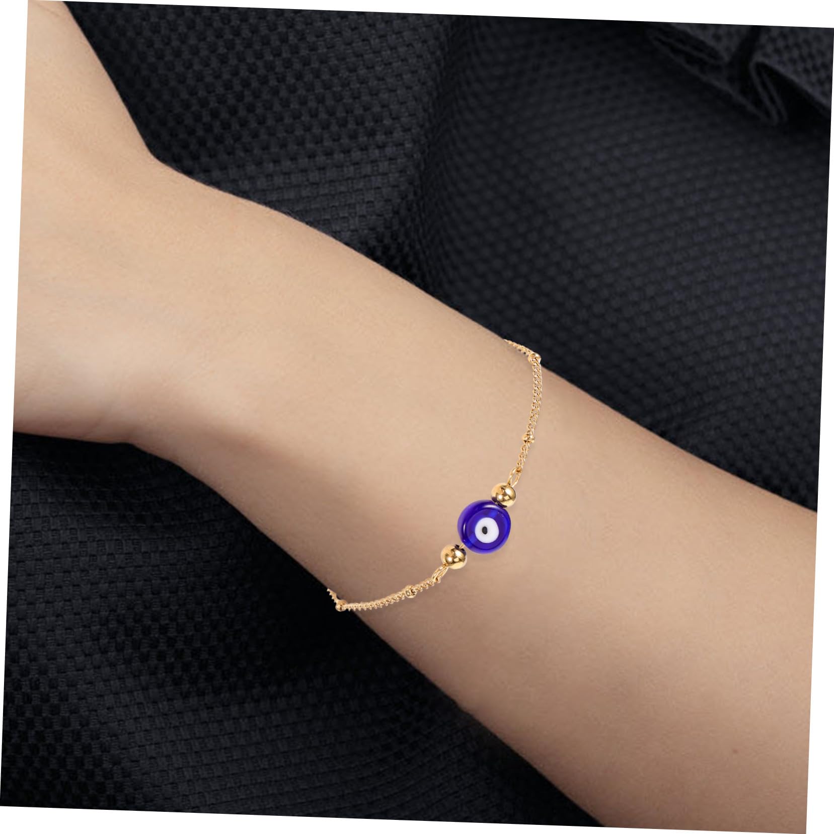FOMIYES Bracelet Femme en Acier Inoxydable Doré Motif Œil Unique, Léger et Ajustable, Port Quotidien Confortable et Élégant