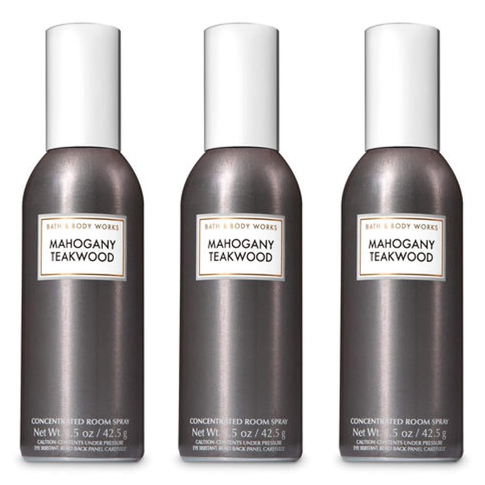 Bath & Body Works Mahogany Teakwood Room Spray — Lot of 3