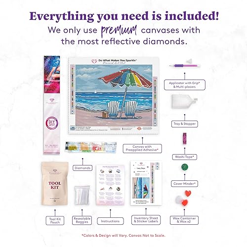 Miniatura 167 de DIAMOND ART CLUB - Juego de pintura con diamantes, lienzo de “Otoño en Leavenworth”, lienzo redondo 5D para principiantes, divertidas manualidades