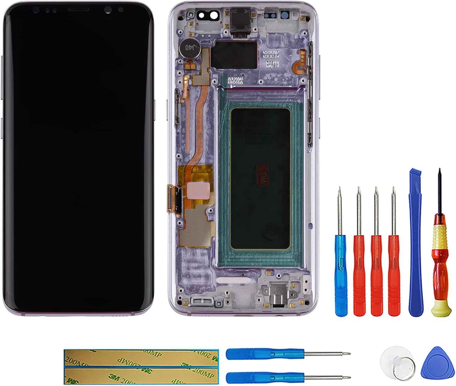 [with Frame] SWARK TFT LCD Display for Galaxy S8 SM-G950 LCD Display Touch Screen Digitizer with Upgraded Repair Tools Kit-NO Fingerprint Function