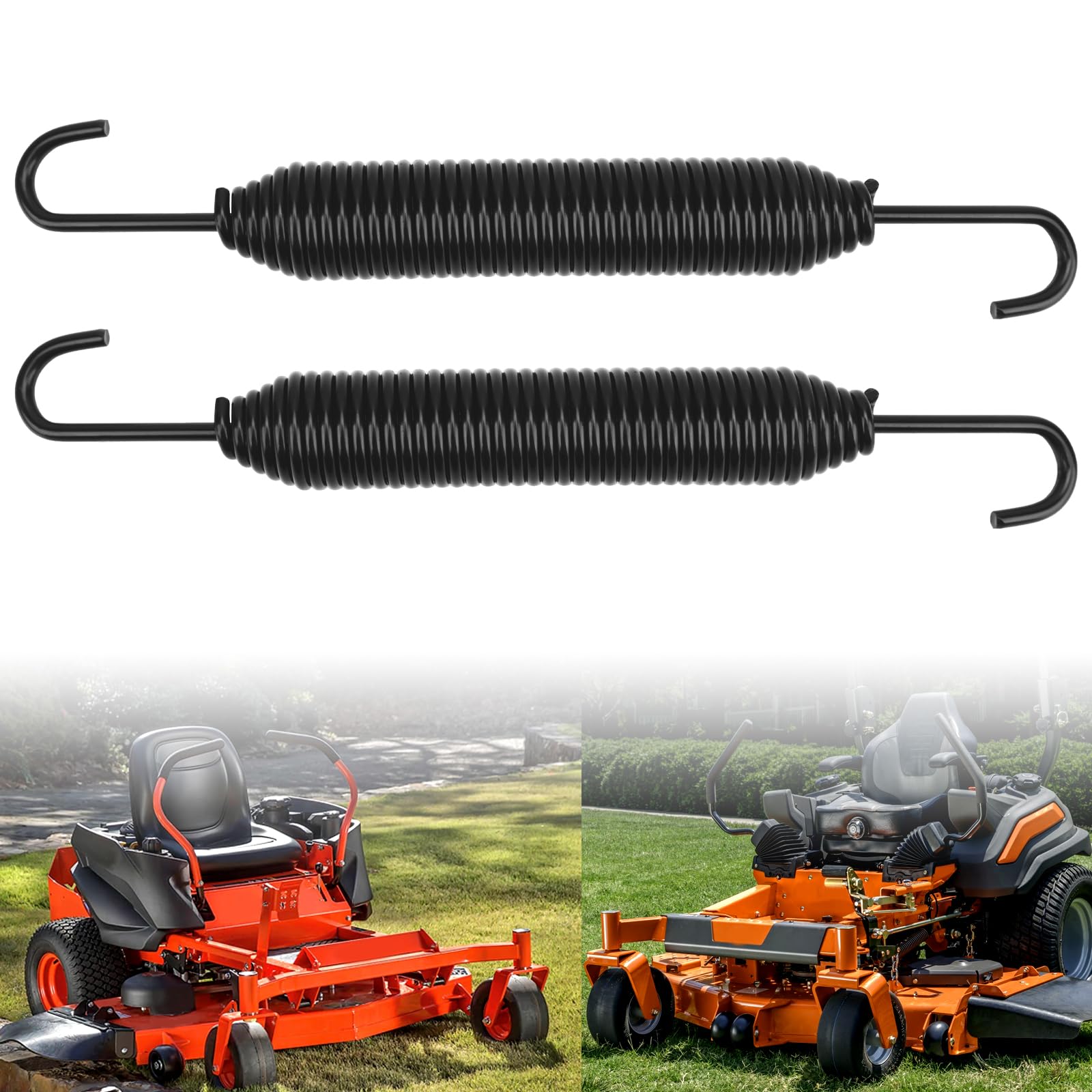 Paquete de 2 resortes de cubierta 483703, resorte de tensión de hoja compatible con cortacéspedes S-Cag SMTC SCZ61V SCZ61RD-31FX, garantiza un funcionamiento suave de la hoja