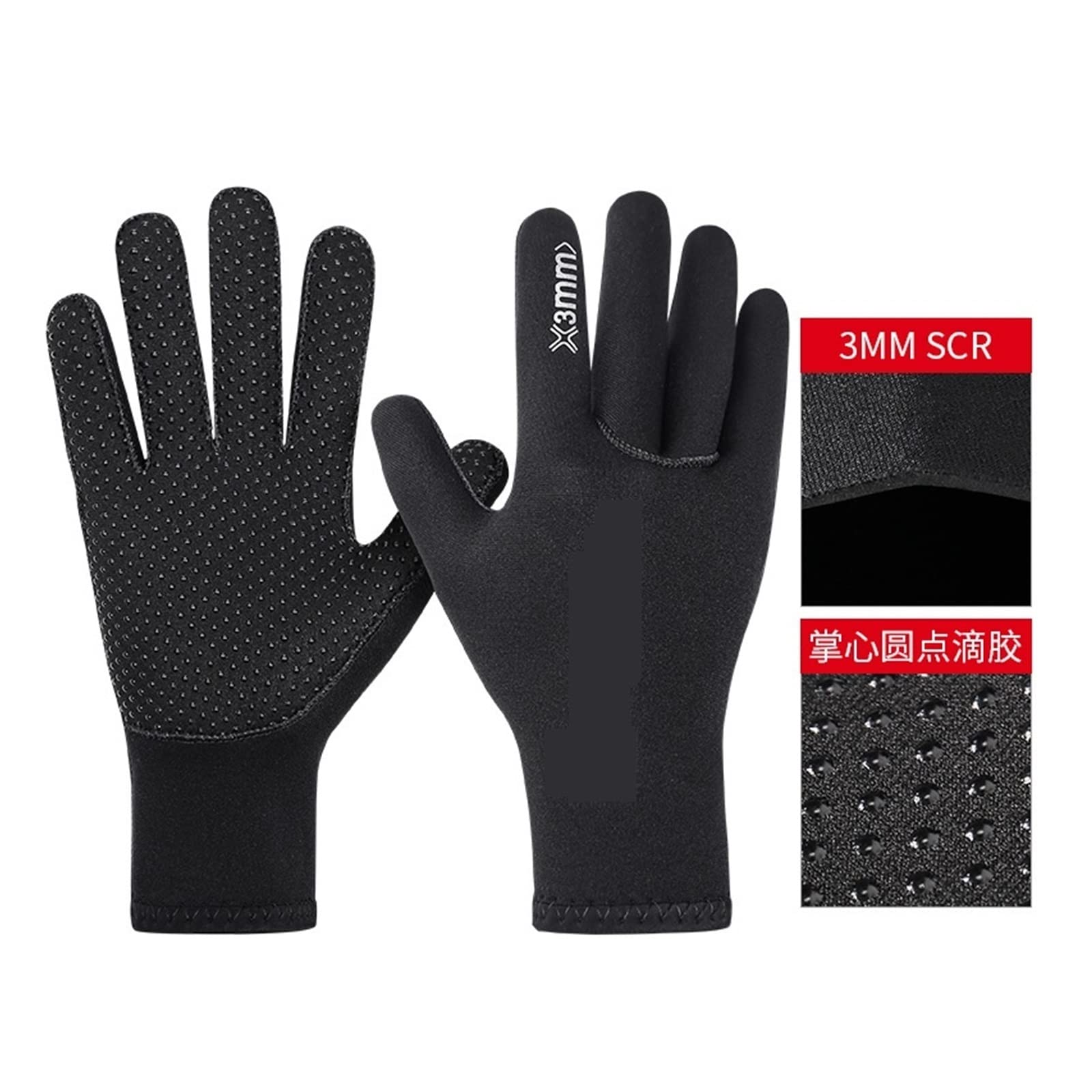 Guanti Da Immersione Guanti da immersione in neoprene da 3 mm Paramani confortevoli Kite Surf Immersioni subacquee Snorkeling Spear Attrezzatura da pesca Guanti da muta Ampia Gamma Di Applicazioni(XL)