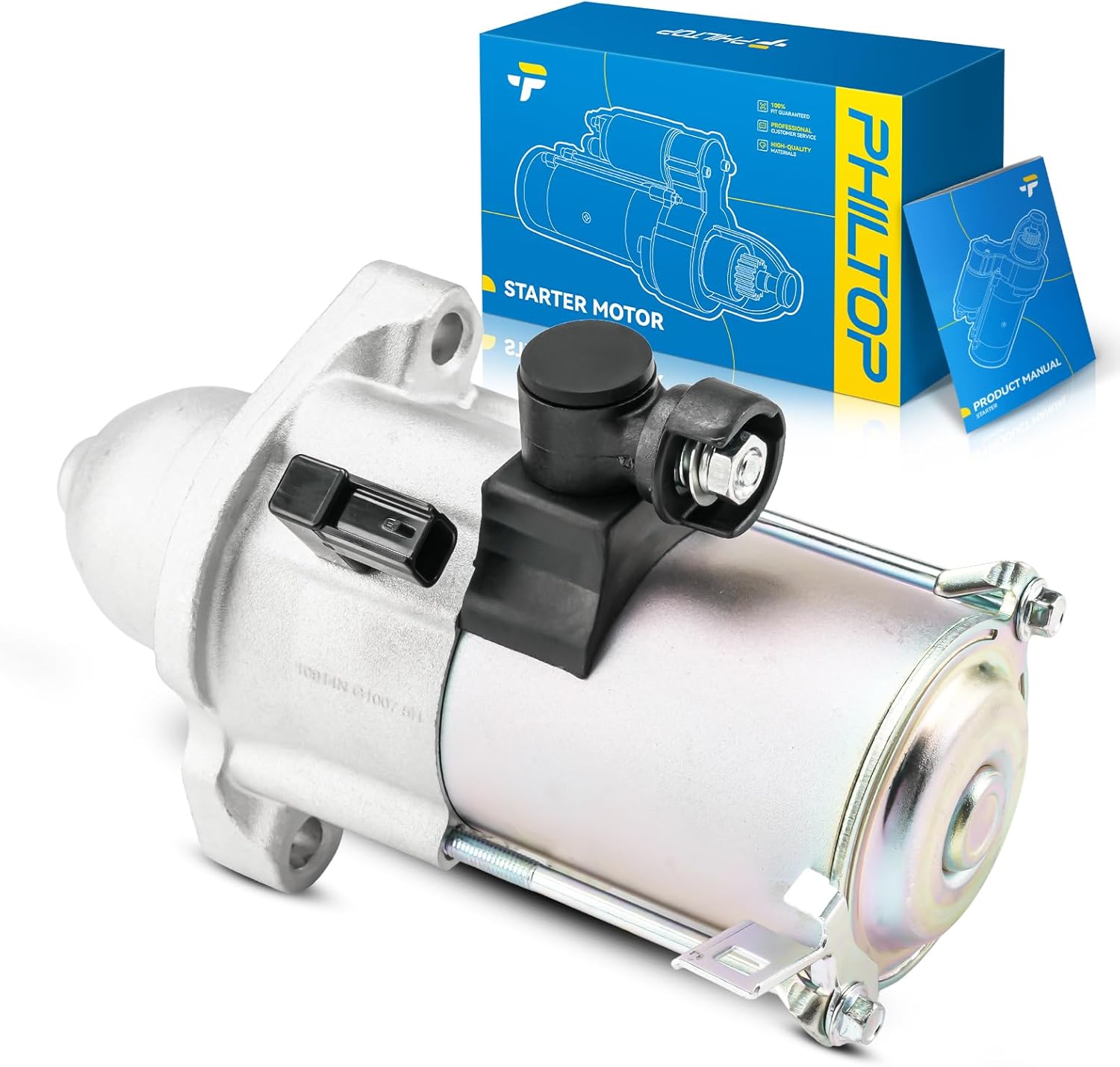 PHILTOP New Starter Motor Replacement for 2013-2017 Accord 2.4L Automatic CVT, 2015-2016 CR-V 10914N 12V 1.6KW 9-Teeth CW