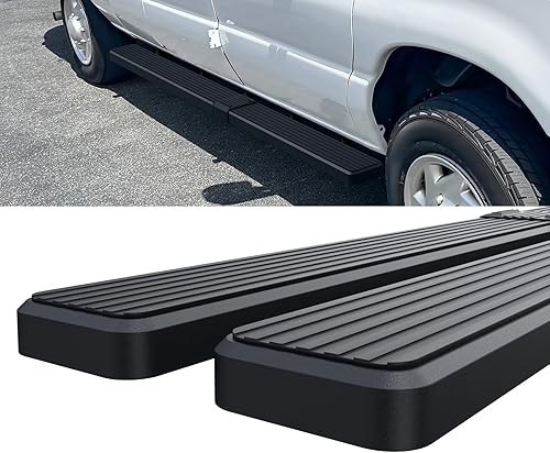 Miniatura 4 de HD Ridez Estribo de acero inoxidable con escalón lateral de 6 pulgadas, color negro, compatible con Ford Econoline 1999-2014 Van de tamaño completo