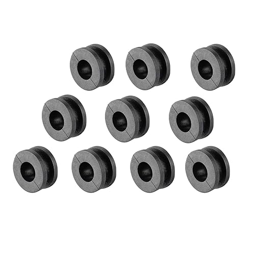 Miniatura 3 de Fydun Ojales de goma de la motocicleta 10pcs ABS negro 0.7oz arandelas de goma de la motocicleta para para