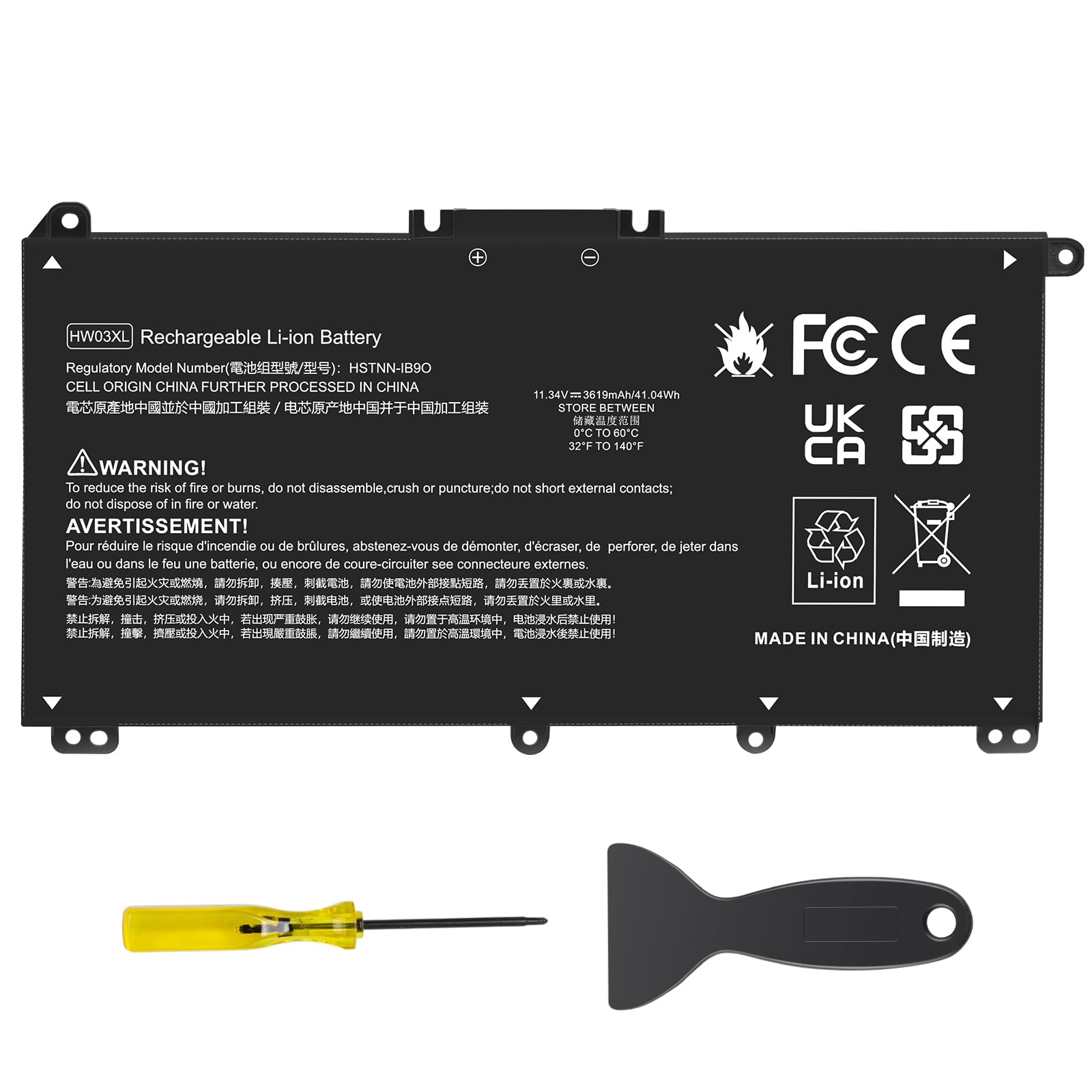 ASUNCELL 11.34V/41.04Wh HW03XL Laptop Battery for HP Pavilion 15-EG 15-EH 15T-EG 15Z-EH Series HP 17-CN 17-CP 17S-CU 17T-CN 17Z-CP Series HW03XL HSTNN-B90 HSTNN-B9O HSTNN-LB8U HSTNN-OB2A L96887-1D1