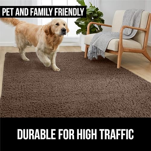 Miniatura 9 de Gorilla Grip - Alfombra de piel sintética suave, lavable, resistente al desprendimiento y a la decoloración, puntos de agarre, para dormitorio, sala