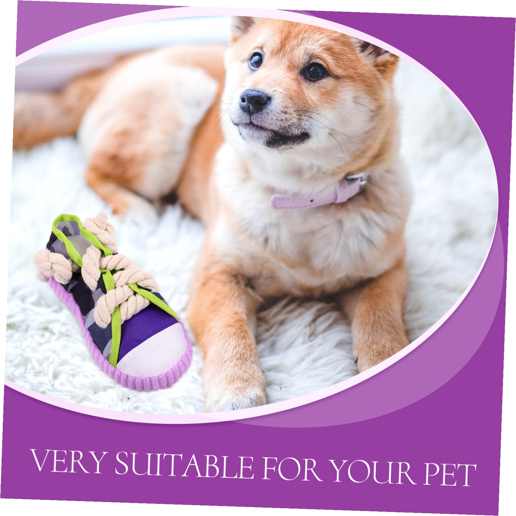 SEWACC Juguete para Masticar Perros Sonido en Forma de Zapato, Cuerda de Algodón, Tamaño Mediano, para Cachorros y Perros, Juguete Interactivo para Limpieza Dental y Entretenimiento