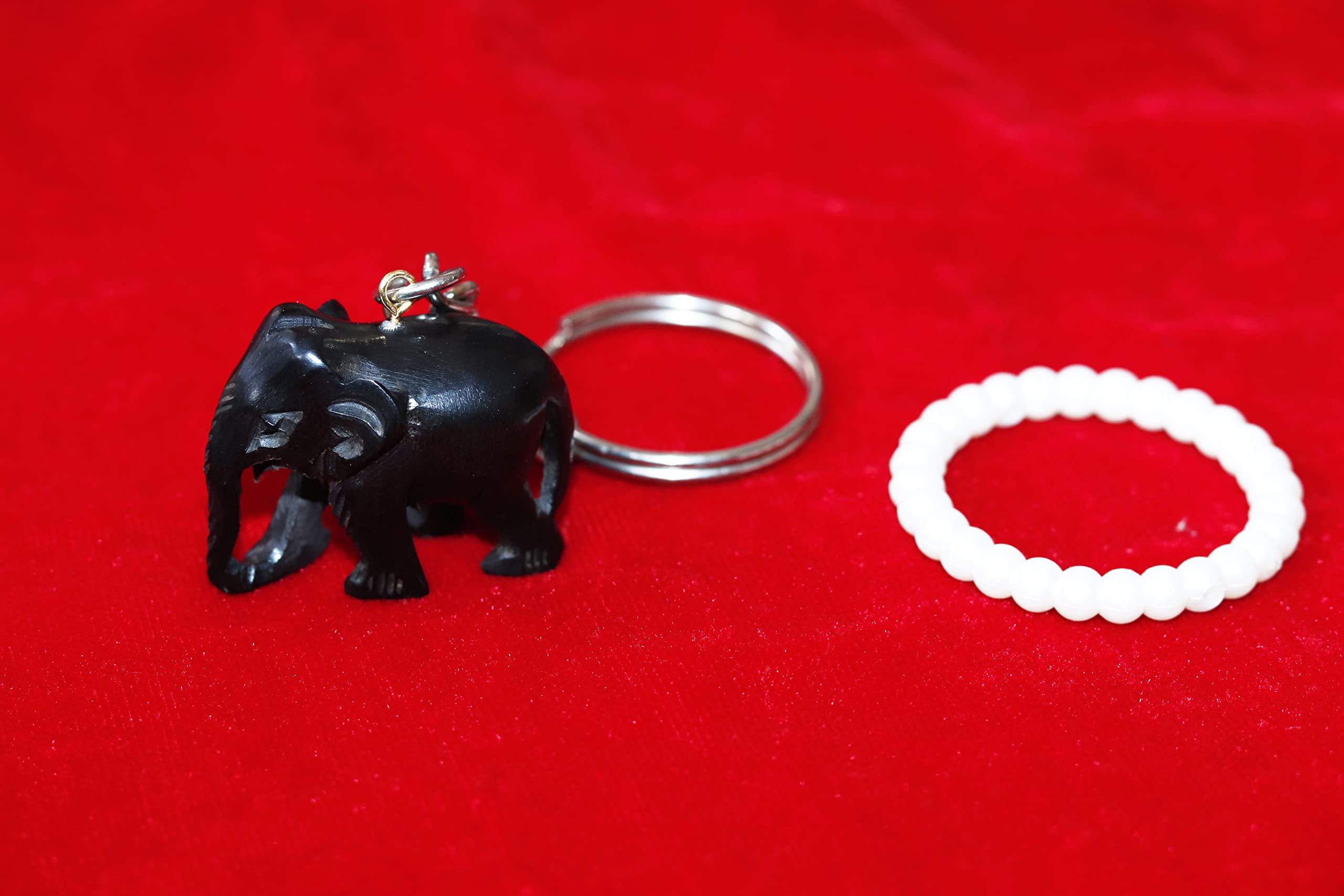 Ebony Wood Elephant Keychain 1 inch, Karungali Kattai down trunk Elephant Keychain [ pack of 1 ]-image-17