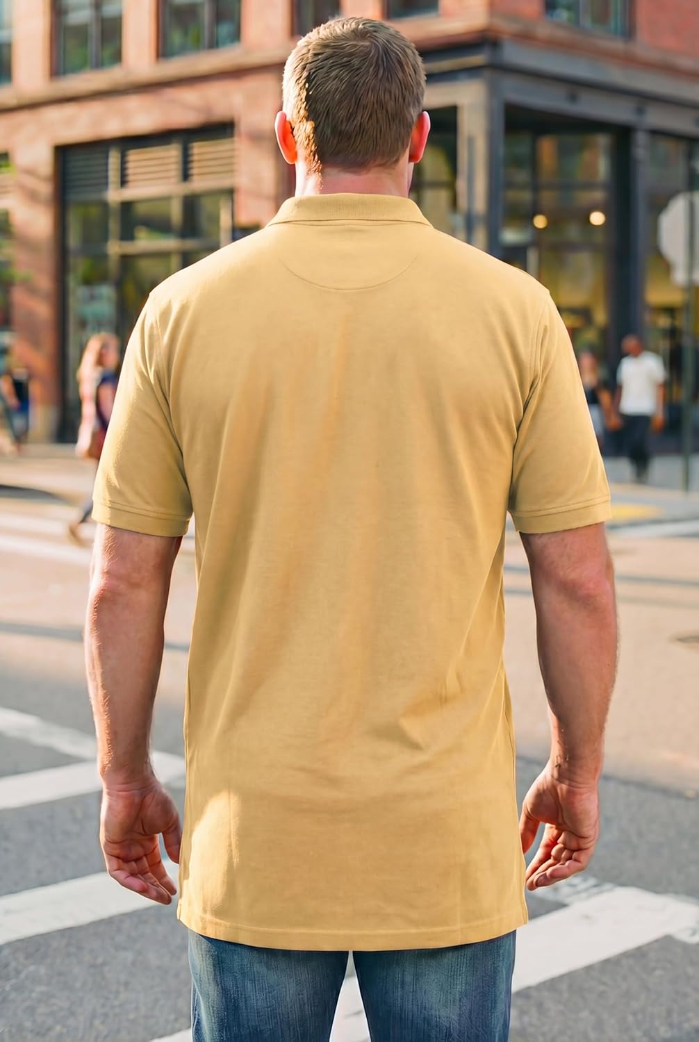 KingSize Men's Big & Tall Shrink-Less Longer-Length Cotton Polo Shirt