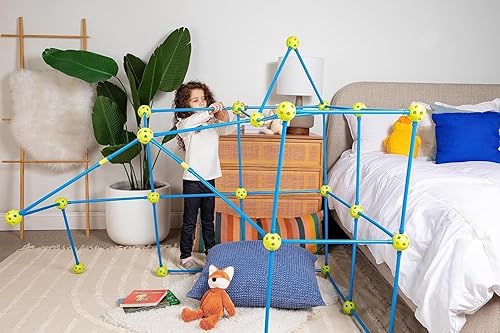 Miniatura 2 de Kit de construcción de fortalezas para niños de 4 a 8 años – 100 piezas – Juego de construcción de fortalezas STEM DIY para juegos en interiores y