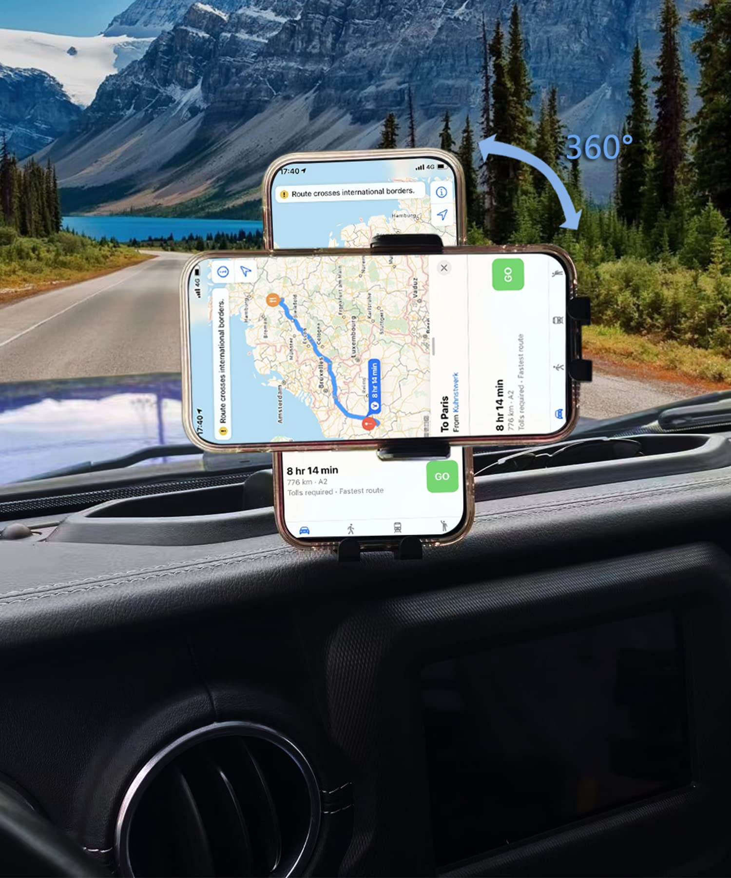 MEEWOO Dash Phone Mount, Carbon Fiber Extension Phone Holder Stoage Tray Cellphone System Kit fits for 2018-2022 Jeep Wrangler JL JLU & Jeep Gladiator JT, Don't for Oil-Electric 4xe