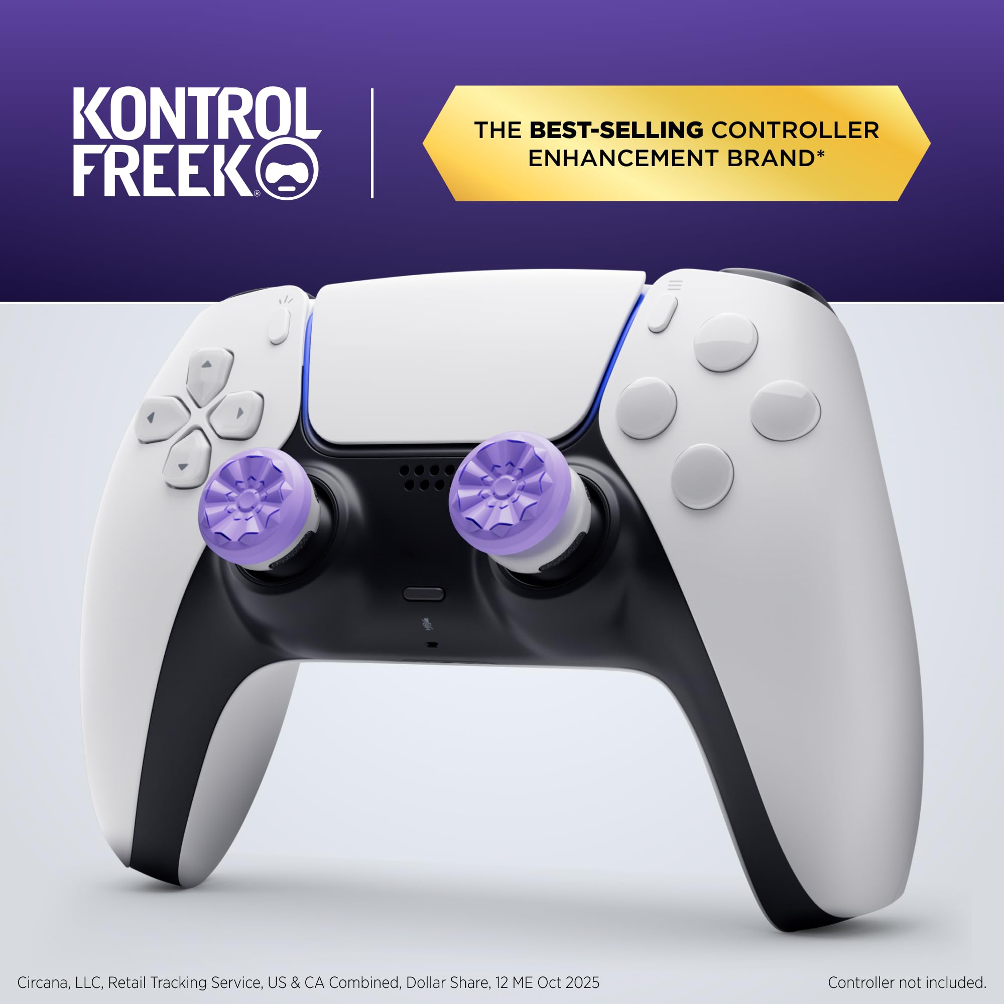 KontrolFreek FPS Freek Galaxy Viola per PlayStation 4 (PS4) e PlayStation 5 (PS5) | Levette Performance | 1 alta, 1 media | Viola