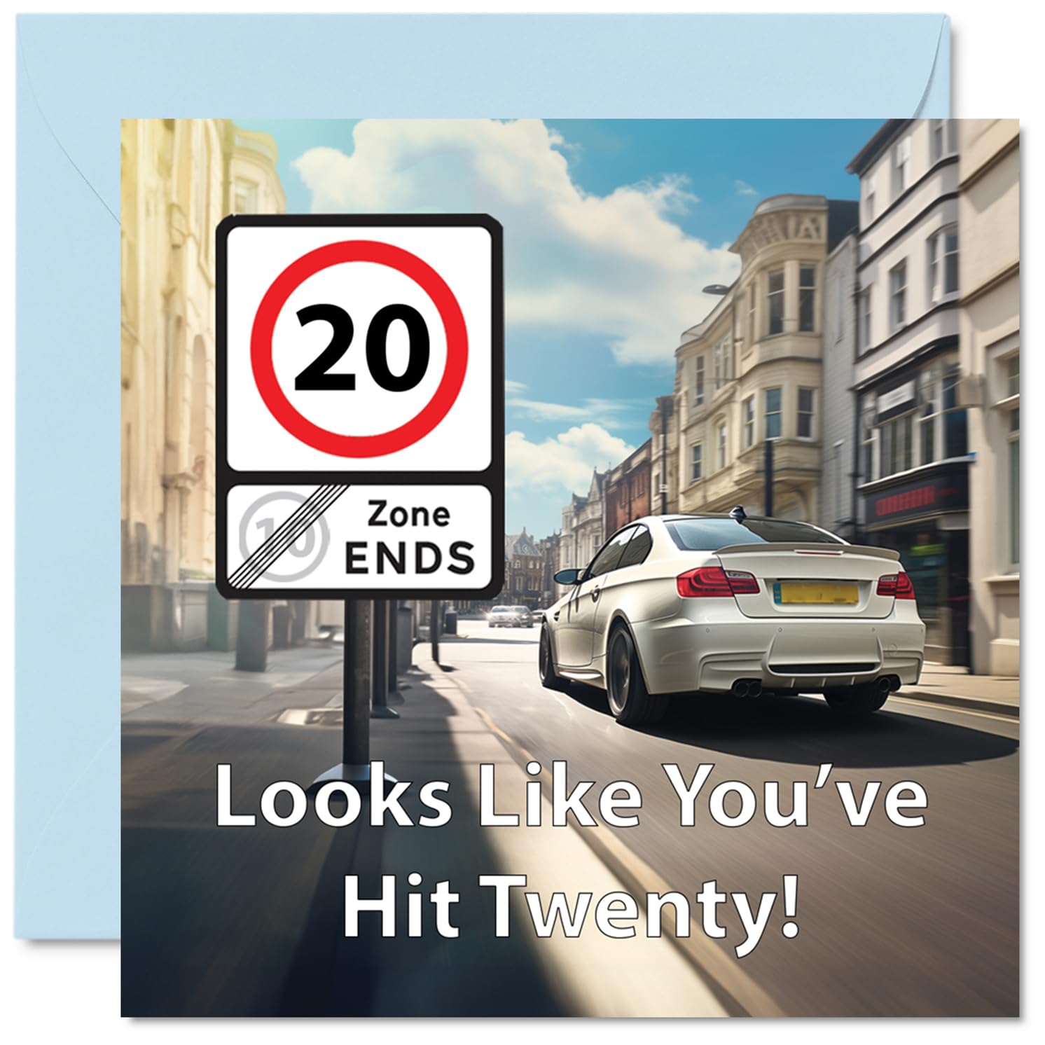 Funny 20th Birthday Cards for Men Woman - You've Hit Happy Birthday Card for Brother Sister Son Daughter Friend Colleague Uncle Auntie, 145mm Joke Banter Bday Greeting Cards