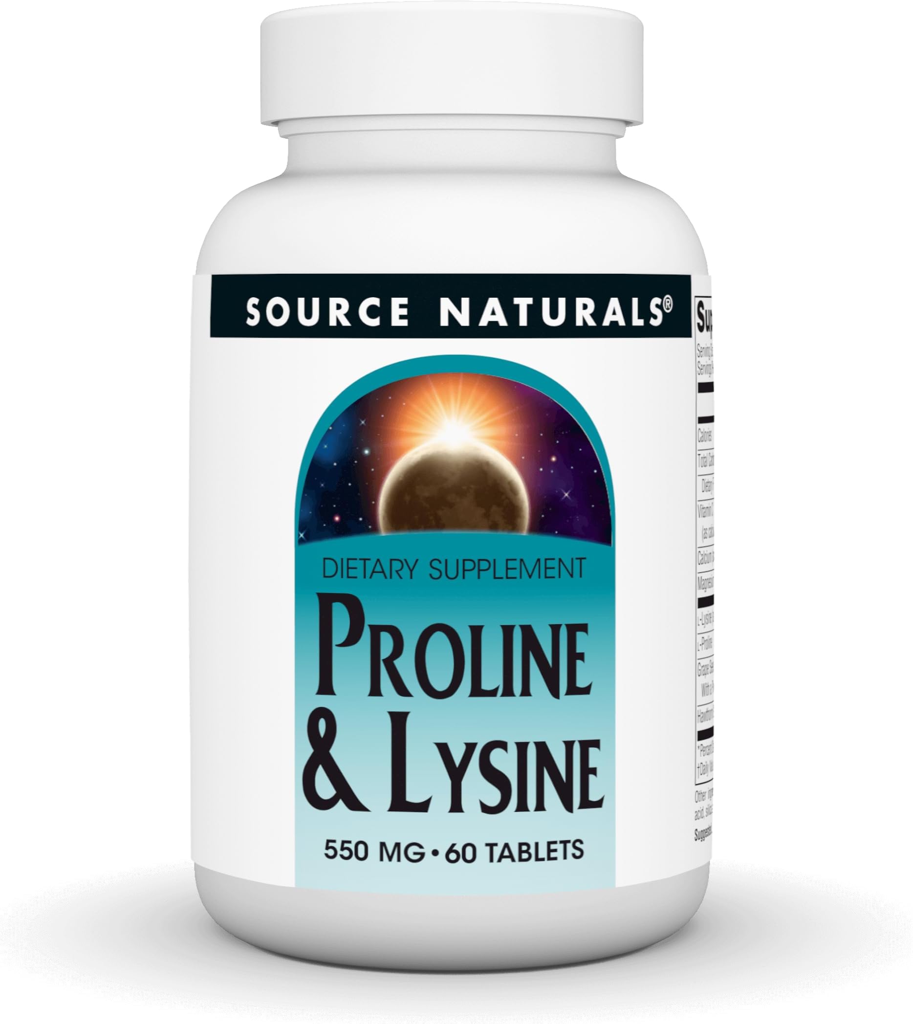 L-Proline & L-Lysine, 550mg - 60 Tablets