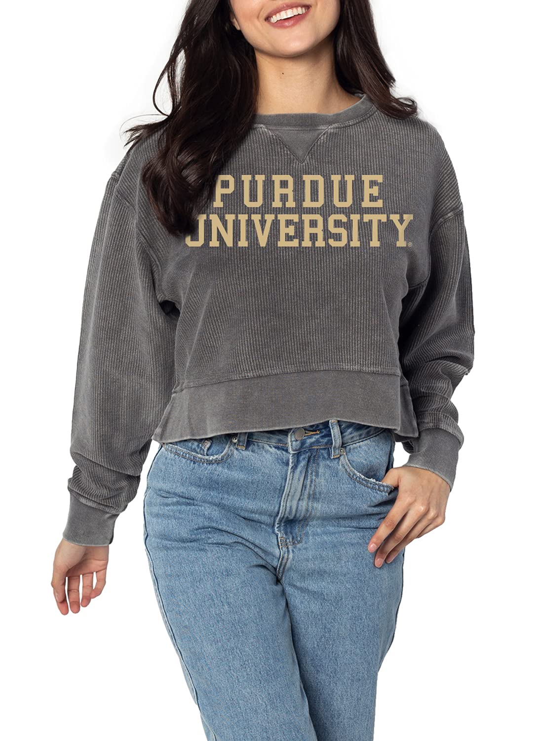 chicka-d NCAA womens Corded Boxy Pullover