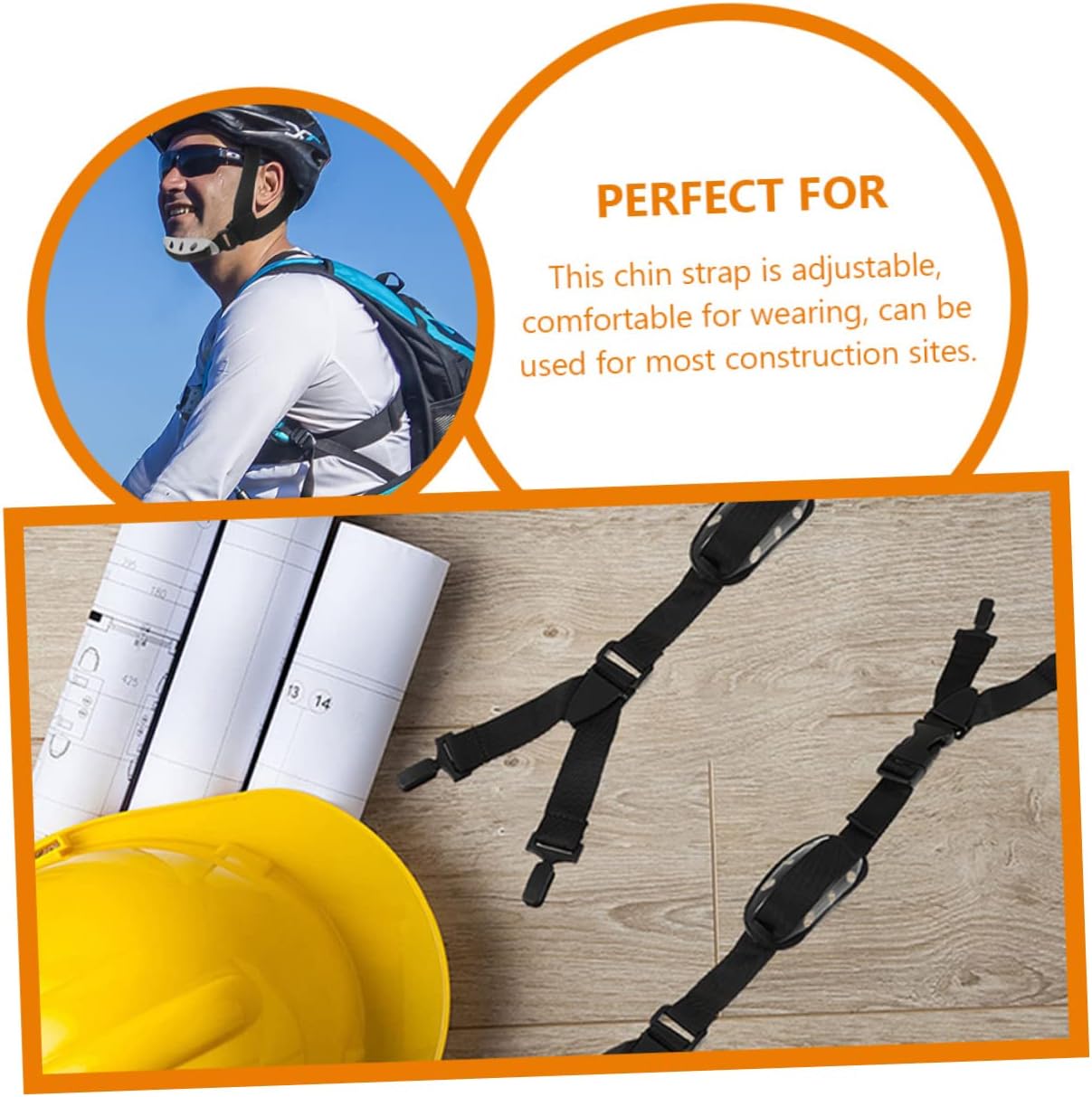 Hard Hat Chin Straps 3pcs Chin Belt Replacement Polyester Comfortable Fit Easy to Use Safe for Construction Random Color