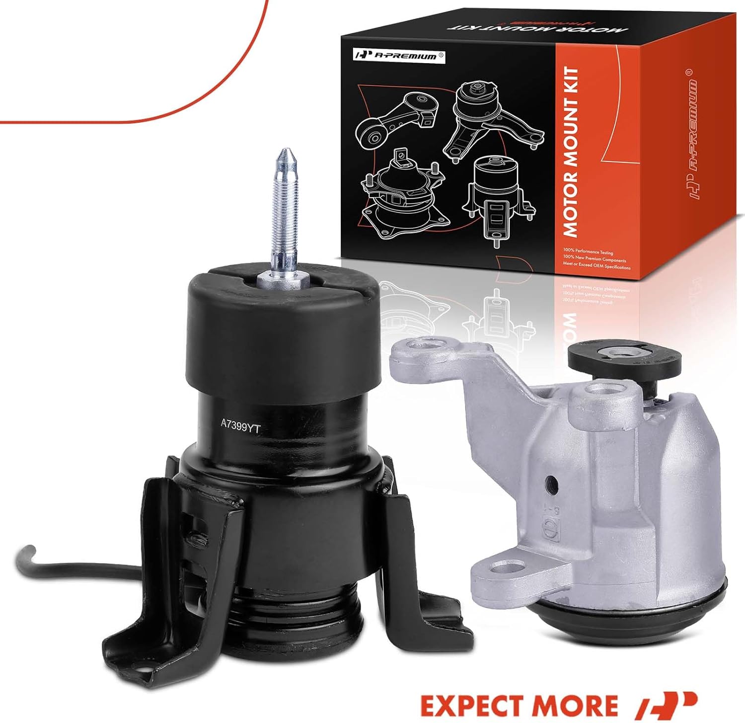 A-Premium Engine Motor Mount Kit Compatible with Nissan Murano 2009-2014, Quest 2011-2014, 3.5L, FWD, 2-PC Set, Replace# 112701AA0E, 11210JP00B