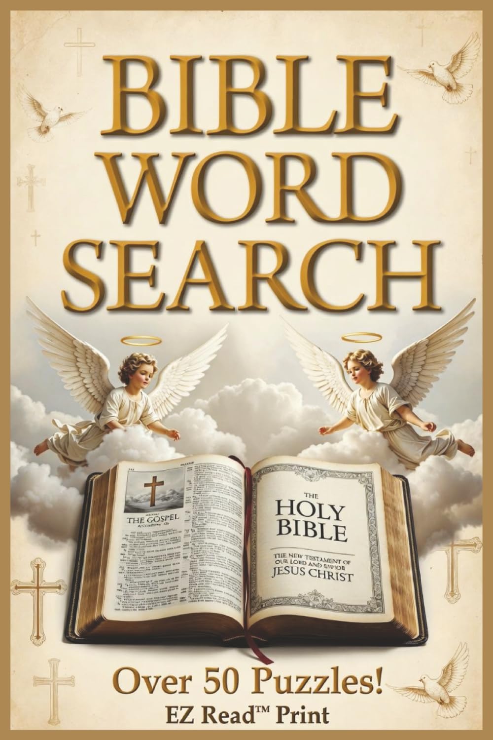 Bible Word Search: Word Searches With Easy to Read Print About the Bible, Psalms, Scripture, and More | 6x9 inches, 110 pages | 50+ Puzzles … Gift for Vacations, Holidays, and Free Times
