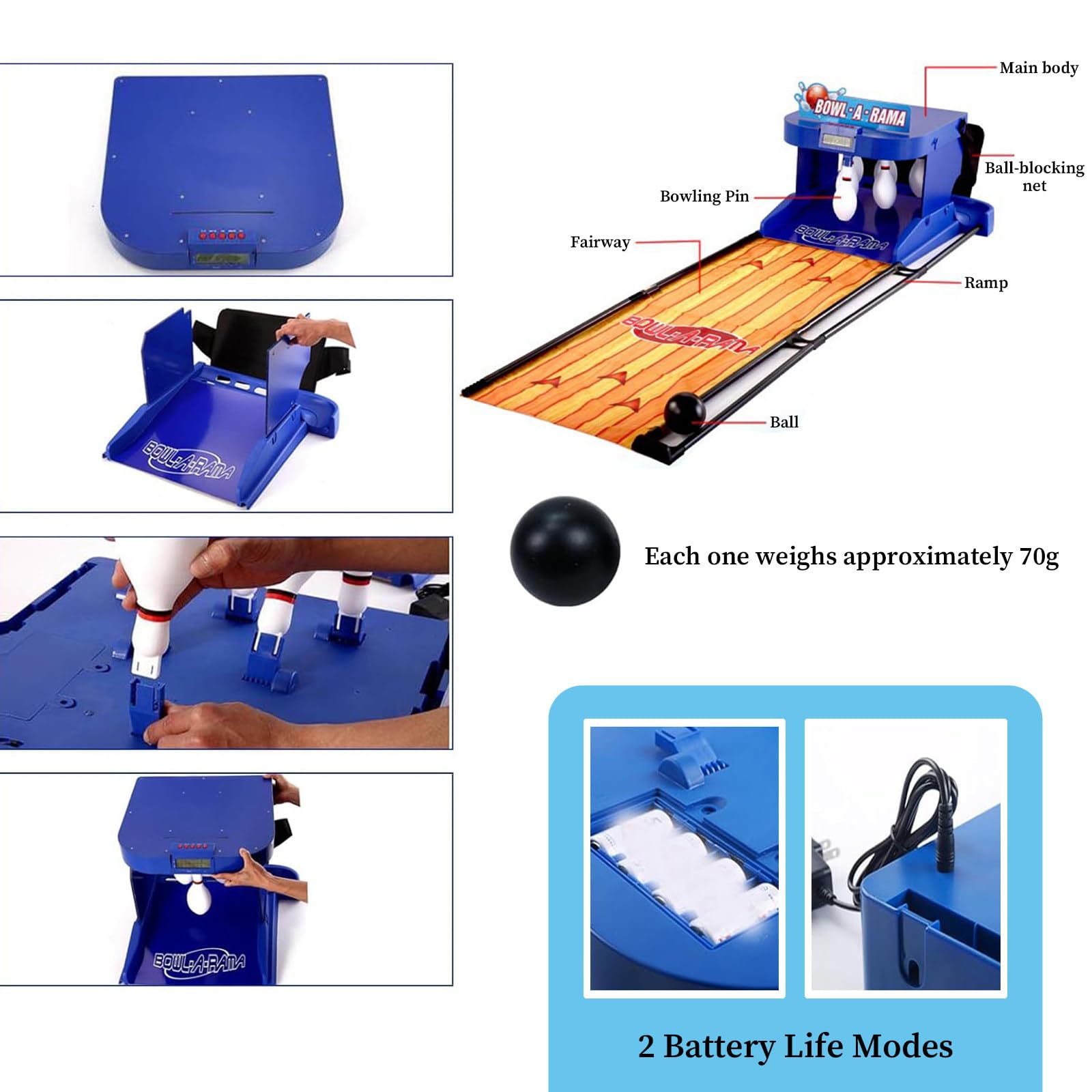 Juego De Bolos para Interiores, Juego de Bolos electrónico para niños con reinicio automático, para Fiestas en casa y Entretenimiento Familiar 2M