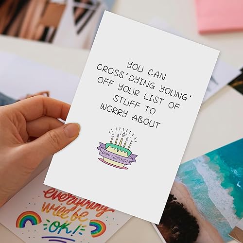 Miniatura 5 de Divertida tarjeta de cumpleaños para hombres y mujeres, tarjeta de cumpleaños humorística para amigos, tarjetas de cumpleaños de vejez para él y