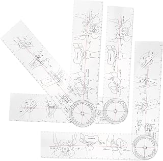3pcs Spinal Goniometer Angle Ruler Professional Medical Therapy Tool for Joint Angle Measurement Design for Easy Observation Material for Physical Rehabilitation and Mobility