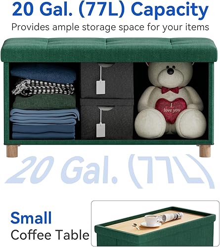 Miniatura 71 de BRIAN & DANY Otomana pequeña con almacenamiento, taburete de pie, cubo de almacenamiento otomano, reposapiés para sofá con patas, color marrón, 15 x